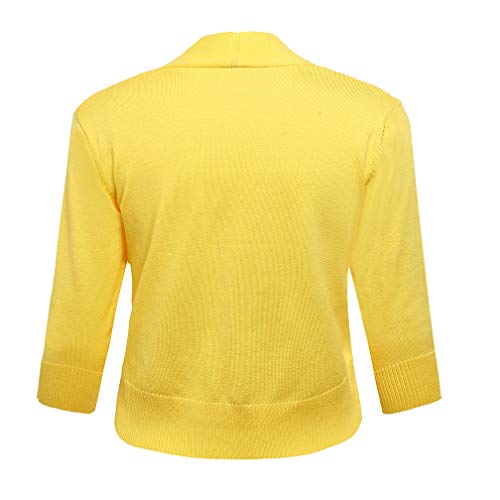 AAMILIFE Women's 3/4 Sleeve Cropped Cardigans Sweaters Jackets