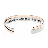 Ms. Clover Best Friend Gift, You're My Favorite Bitch to Bitch About Bitches With Funny Best Friend Bracelet, BFF Gift, Maid of Honor Gift, Friendship Gift
