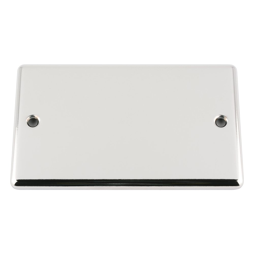 Electrical Blanking Plate - Double 2 Gang - Polished Chrome - Classic