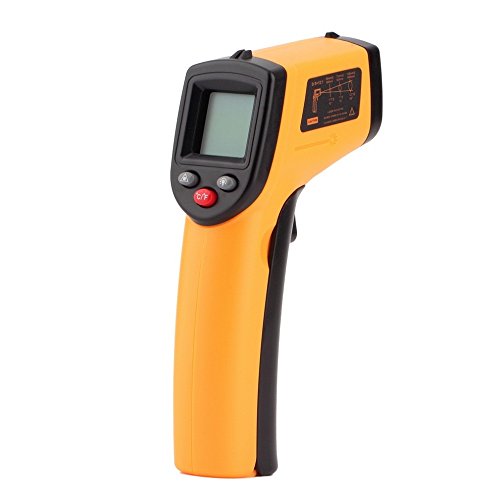 Non-Contact Digital Infrared Thermometer, Alldio Non-Contact Laser IR Temperature Gun Instant-read with 2 AAA Batteries(Included) Emissivity 0.95(fixed) Range -50 to 380(-58 to 716)