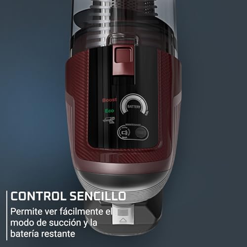 X-Pert 6.80, Aspiradora Escoba Sin Cable, Autonomía de 60 min, Limpieza 4 en 1, Ligera Solo 1,4 kg, Accesorios para Mascotas, Contenedor de Polvo extraíble y Lavable, Burdeos, RH6483E0