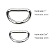 COTOWIN Non Welded Metal D Rings,Pack of 20 (Silver, 1