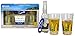 Corona Extra Collectors Set 16oz Beer Glasses w/ Corona Surf Board Decal Wrapped Pint Glasses Set of Two (2) with Flip Flop Corona Bottle Opener & Lime Flavored Rimming Salt