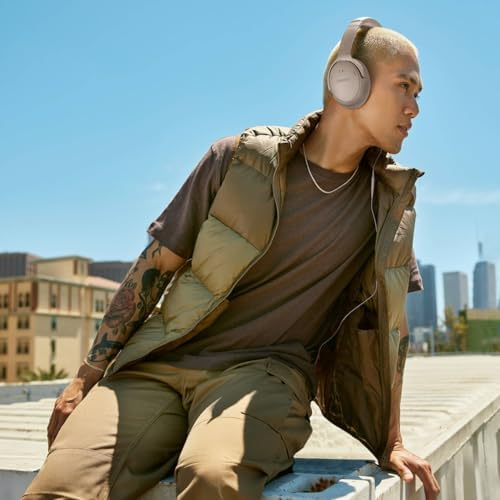 QuietComfort Kabellose Kopfhörer mit Mikrofon und Noise-Cancelling, Bluetooth Over-Ear-Kopfhörer mit Noise-Cancelling, bis 24 Stunden Akkulaufzeit, Sandstein - Limited Edition