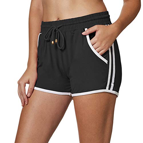 INDERO Women's Soft Running Shorts with Pocket Gym