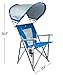 GCI OUTDOOR Sunshade Captain's Chair | Collapsible Folding Canopy Shade Chair with Durable Armrests, Drink Holder & Portable Carry Bag, Perfect for Beach Trips & Picnics — Saybrook Blue