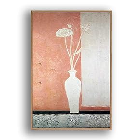 Framed Canvas Wall Art for Living Room, Bedroom Elegant Vase Plants by Sanyu Canvas Prints for Home Decoration Ready to Hanging - 16x24 inches