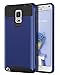 BENTOBEN Case for Galaxy Note 4, Shockproof Hybrid 2 in 1 Hard PC Full Body Soft Bumper Protective Cell Phone Case for Samsung Galaxy Note 4 - Navy Blue