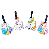 Finex 4 Pcs Set Assorted Unicorns Silicone Travel