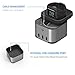 MAKETECH Aluminum Compatible Apple Watch/Fitbit Blaze/Smartphone [3-in-1 Stand] Charging Stand with Cable Management, 4-Port 6A/30W Desktop USB Charging Station for Phones and Tablets(Space Gray)