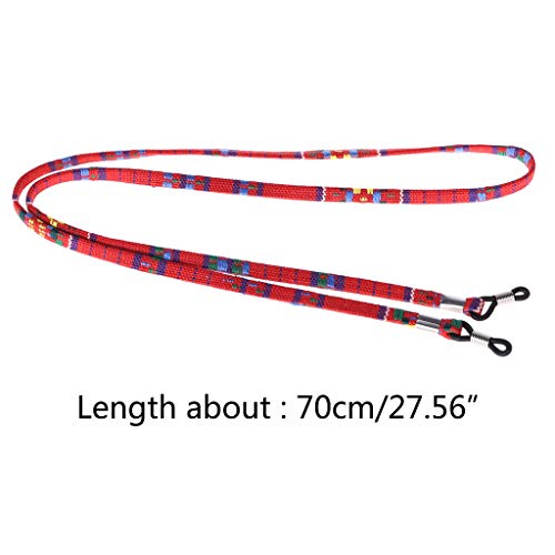 Bettal 2 Pcs Glasses Holder Strap Cord - Eyeglasses String Holder Chain Necklace - Glasses Cord Lanyard Eyeglass Retainer (Red)