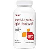 GNC Acetyl-L-Carnitine Alpha-Lipoic Acid 500mg, Supports Positive Mood Balance, 60 Count