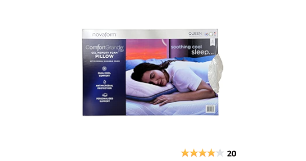 novaform lasting cool queen pillow