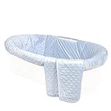 Tadpoles Minky Dot Moses Basket and Bedding Set, Blue