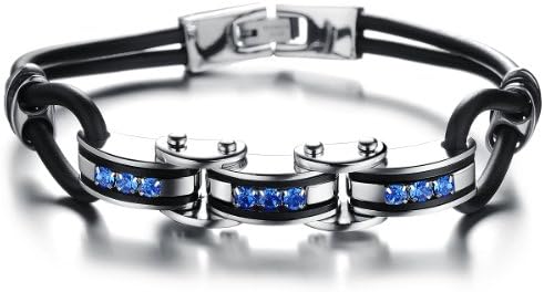 Brand New Titanium Stainless Steel with Silicon Energy Bracelet Sporting Style Anti-fatigue in a Gift Box