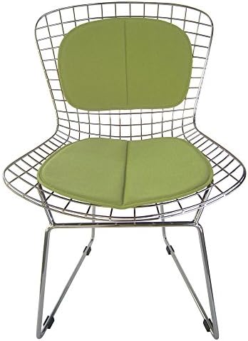Seat Pad and Back Rest for Bertoia Wire Chair (Miracle Fabric) (Lime Green)