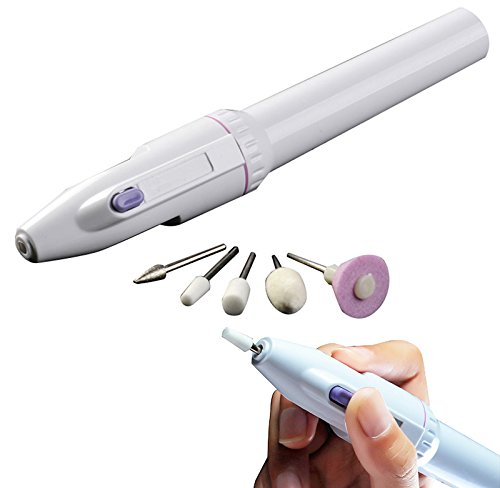 Carejoy 5 in 1 Professional Nail Trimming Kit Electric Salon Shaper Manicure Pedicure Set Kit Automatic Nail Polish Tools
