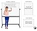 Magnetic Mobile White Board Dry Erase Board Double Sided Whiteboard Rolling Wheels 4 Markers Eraser Magnets Ruler Large Writing Standing Easel Stand Easy Adjustable Flip Portable Display 36 x 48 inch