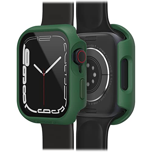 Protector de Reloj con Protector de Pantalla de Cristal Templado Integrado OtterBox Eclipse para Apple Watch Series 9/8/7-45mm, Resistente a Golpes y Caídas, Verde Oscuro