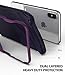 Ringke Wave Compatible with iPhone Xs Max Case, Dual Layer Heavy Duty 3D Textured Cover - Metallic Purple
