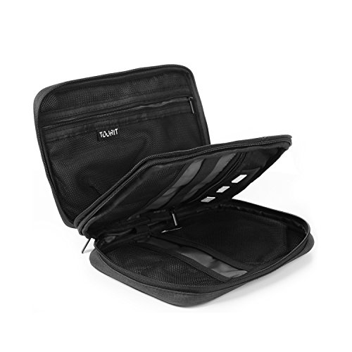 image for TOURIT Double Layer Electronics Accessories Organizer Bag Pouch Travel