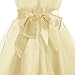 Acecharming Little Girls' Sequin Flower Tulle Tutu Dress, Sleeveless Bowknot Wedding Party Ball Gown(Updated Version), Golden, 5-6 Years