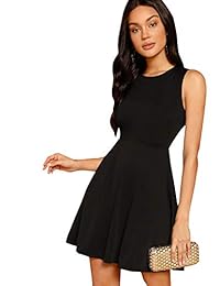 SheIn vestido de encaje sin mangas para mujer, sin mangas, sin espalda, para fiesta