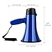 MyMealivos Portable Megaphone Speaker Siren Record Bullhorn - Compact and Battery Operated with 20 Watt Power, Microphone, 3 Modes, PA Sound and Foldable Handle