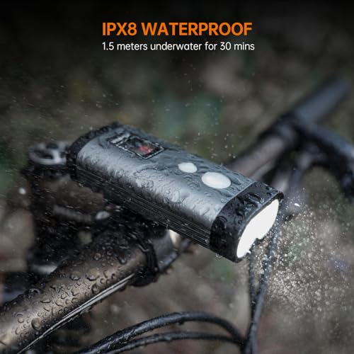 RAVEMEN PR2000 Front Lights, 2000 Lumens Front Light for Bicycle for Night Cycling on Road and Mountain Headlamp with Wireless Remote Control, Anti-Glare Beam Light, IPX8 Waterproof