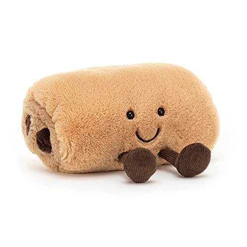 Jellycat Amuseables Pain Au Chocolat Stuffed Toy, 6 inches - Pastry Plush - Fun Gift Idea