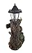 Zeckos Resin Outdoor Figurine Lights Turtle Won The Race Solar Led Welcome Statue Lantern 10 X 18 X 7 Inches Brown