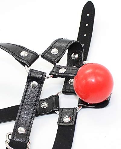 HSDM®Adult Supplies Leather Mouth Plugs Best Selling Leather Horses Mouth Ball Real Mood Supplies Mouth Ring
