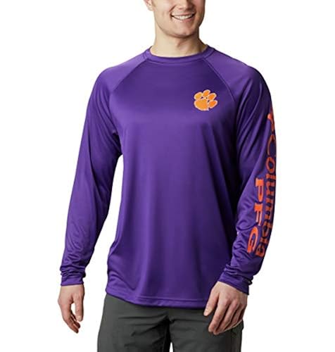 NCAA Clemson Tigers Men's Terminal Tackle Long Sleeve Shirt, 4X