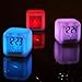DZT1968® 7 LED Color Temperature Change Square Digital Alarm Clock