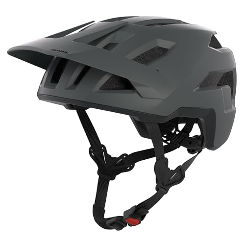 ALPINA TAUNUS – Lightweight bike helmet with deep protection at the temples and back of the head, large ventilation system, integrated insect net - midnight-grey black matt - 59-61