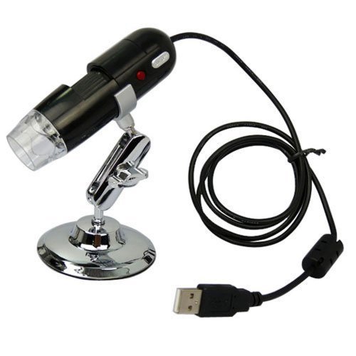 AGPtekÂ®  Black USB Digital Microscope 2 Mega Pixel Video Camera Microscope 20-200X