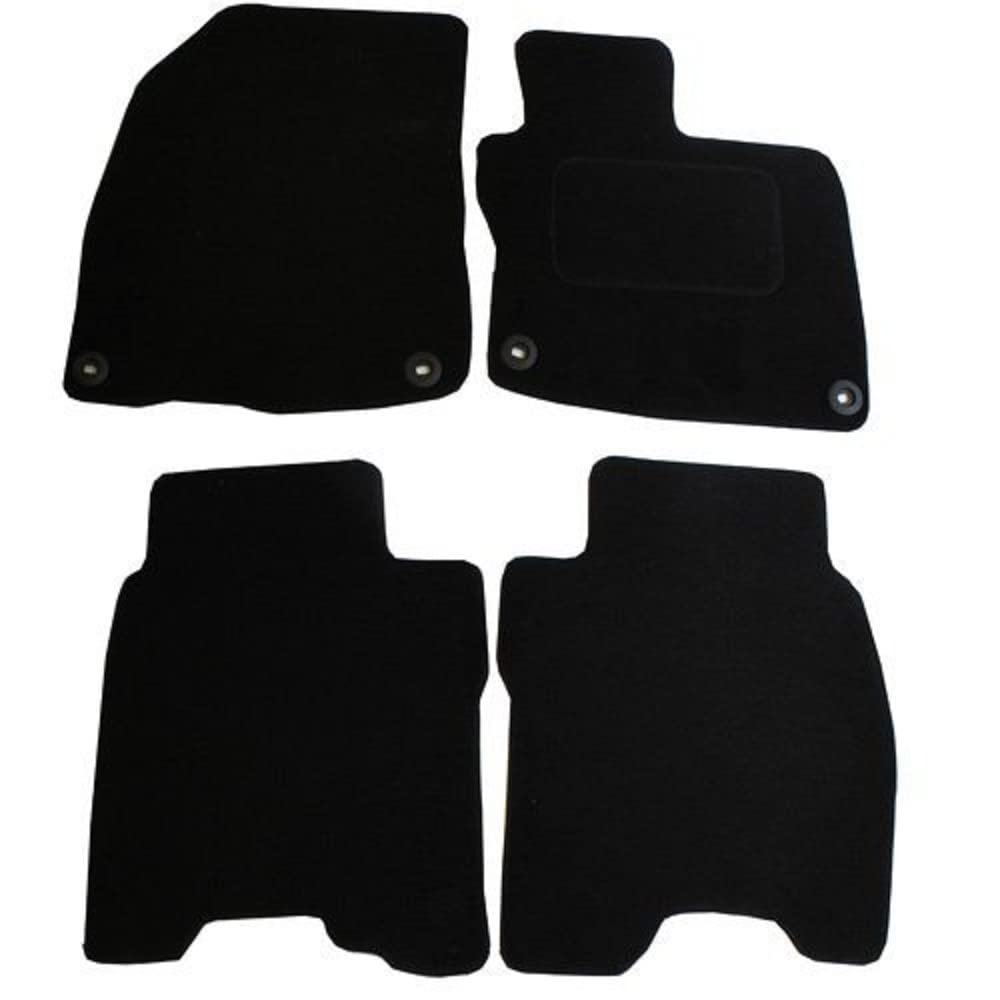 JVL 2591 Fully Tailored Car Mat Set with 4 Clips - 4 Pieces, Black