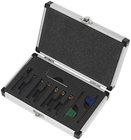 Sealey Sm3025Cs6 Indexable 10Mm Lathe Turning Tool Set 7Pc, Black - Image 4