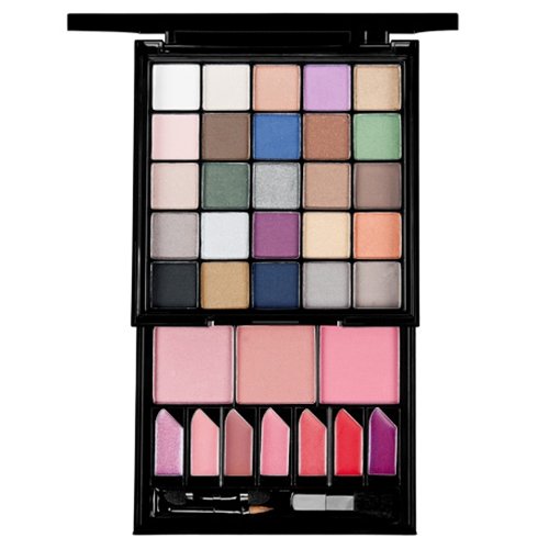 NYX Be Fierce 35 Colors Makeup Kit Palette with Eye Shadows, Blushers, Lip Glosses S124