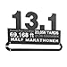 Gone For a Run | Runner’s Race Medal Hanger | 13.1 Math Miles | Small Holds 6 Medals