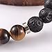 Ezina Designs Meditation 2 for 1 Lava Rock Bead Essential Oil Diffuser 7 Chakra Gemstone Healing Bracelet Tigers Eye Combo Stretch Bracelet. Set of 2 Health Wellness Unisex Bands