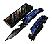NEW Rogue River Tactical Knives Best Blue 6-in-1 Multitool Survival Pocket Knife with Magnesium Fire Starter, LED Flashlight Bottle Opener Seat Belt Cutter and Windows Breaker