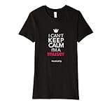 Womens musical.ly keep calm classic T-Shirt (Fitted Cut) Small Black