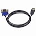 HDMI TO VGA Cable,Tuscom 1.8 M HDMI Cable HDMI To VGA 1080P HD With Audio Adapter Cable HDMI TO VGA Cable