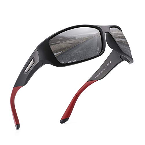 PUKCLAR Polarized Sports Sunglasses for Men and Women - Lightweight TR90 Frame, UV400 Protection, Ideal for Driving, Running, Cycling & Golf