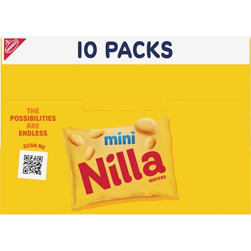 NILLA WAFERS MINI COOKIES, VANILLA WAFERS, 10 SNACK PACKS