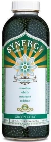 GTs Enlightened Synergy Organic and Raw Kombucha Green Chia, 16 Ounce - 12 per case.