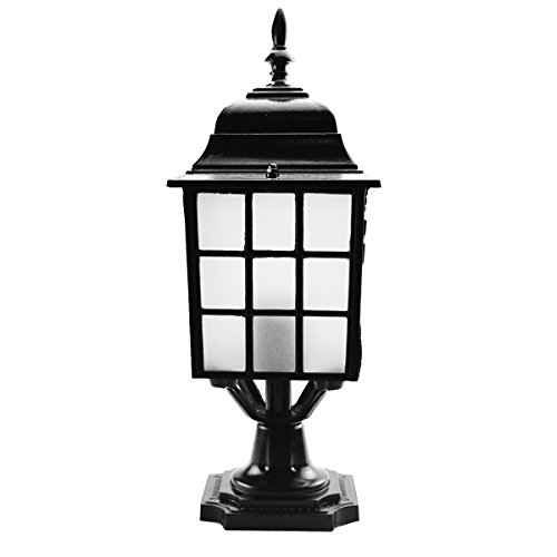 ZHMA Garden Lights, Outdoor Decorative Columns Post Lamp Retro Waterproof Landscape Lighting Fixtures villa garden lights , Black 1-Light E26/27 Base - Thumbnail 7