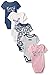 Calvin Klein Baby-Girls 5 Pack Bodysuit Printed and Solid, Navy, 0-3 Months