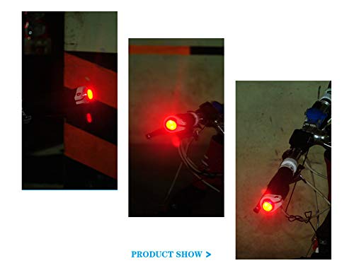 Rpuomtz Turn Signal LED Lights for Bicycle Handlebar Mini End Caps Strobe Side Light Handlebars Plugs Blinker Warning Lights (Black)